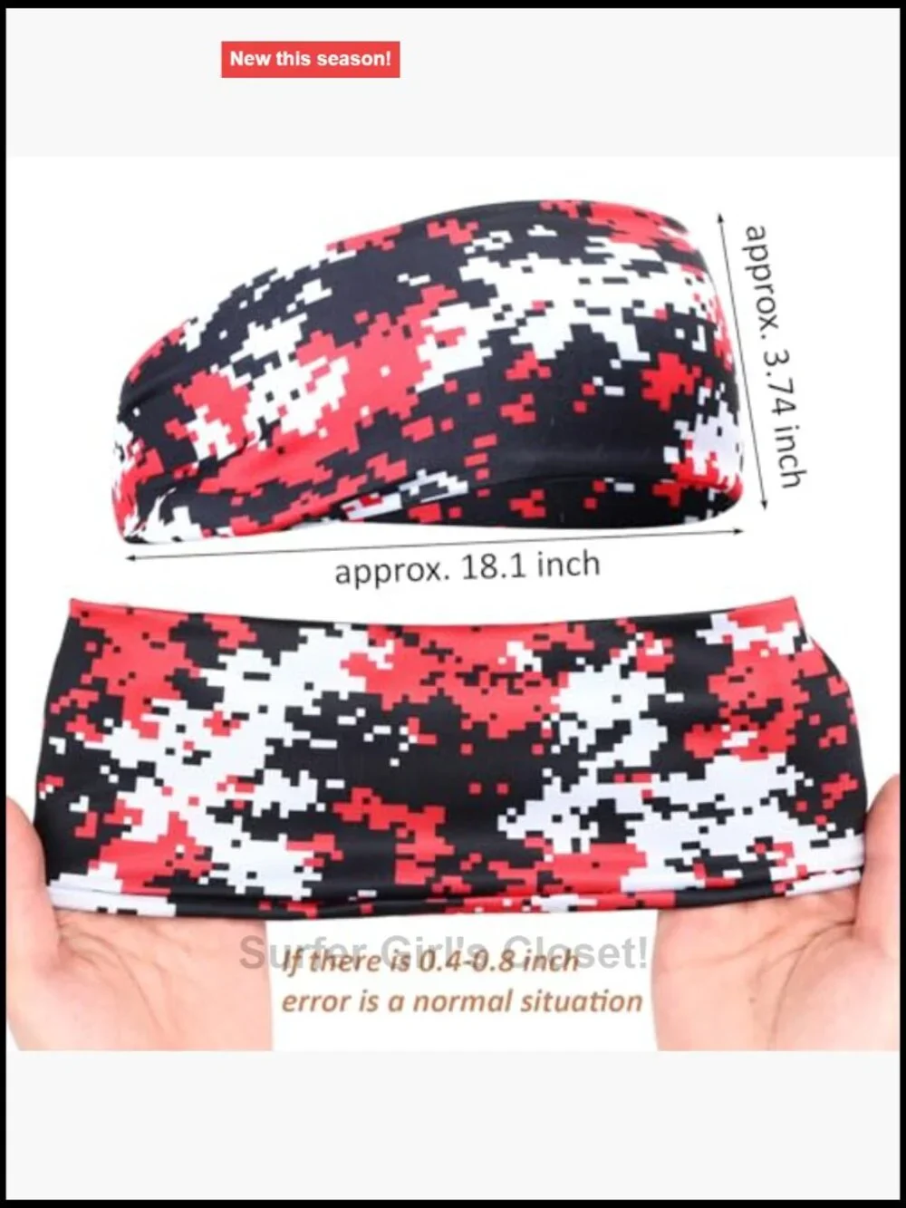 24 Pack Non Slip Moisture Wicking Sports Headbands for Running Hiking Yoga
